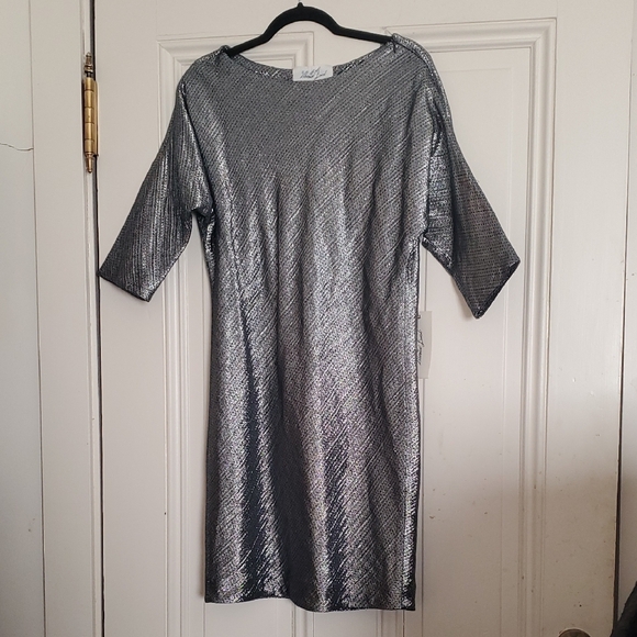 Nwt $995 Veronica Beard Elegant Silver Dress